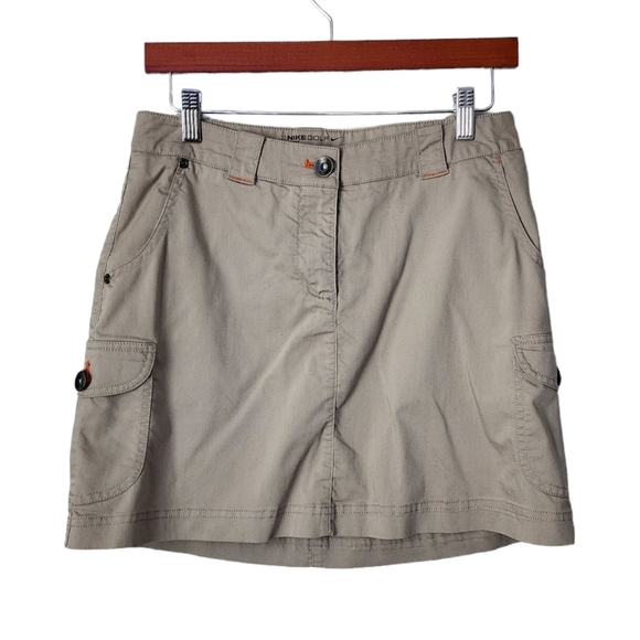 NIKE GOLF cargo mini skirt tan orange size 4 - Picture 2 of 7